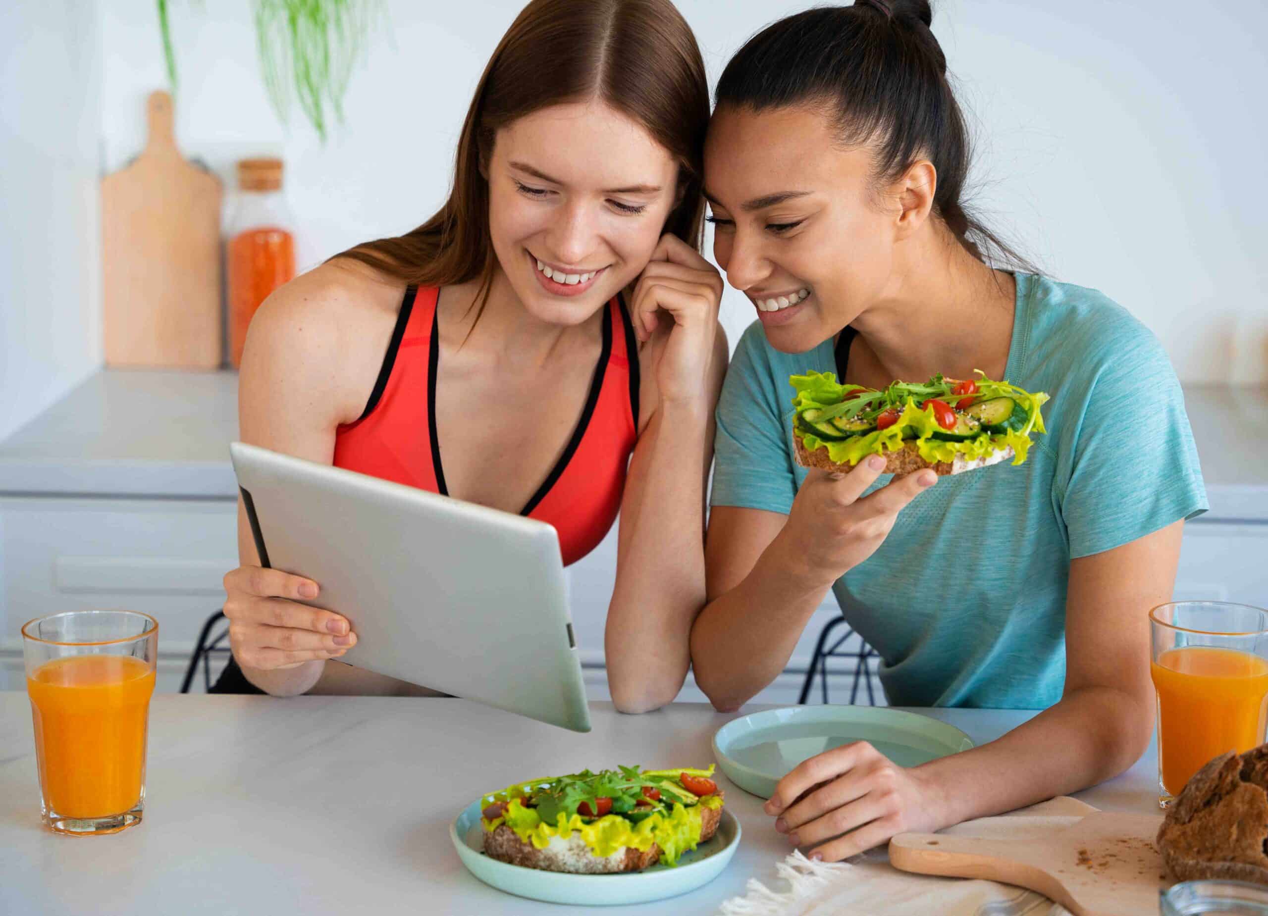 a woman having a discussion about her healthy diet from a registered nutritionist