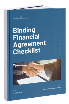 free binding financial agreement checklist