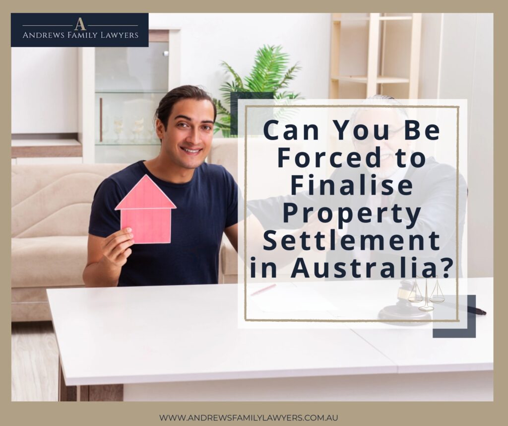 A former partner in a de facto relationship reviews a property settlement agreement with a lawyer, financial agreement seeking legal advice to ensure the property settlement is legally binding under the Family Law Act.